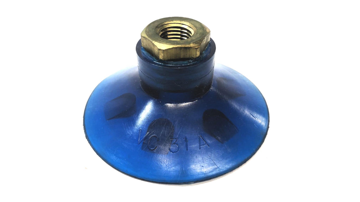 Vi-Cas Blue Vacuum Suction Cup W/ Hex Nut VC-31A [Lot of 2] NOS