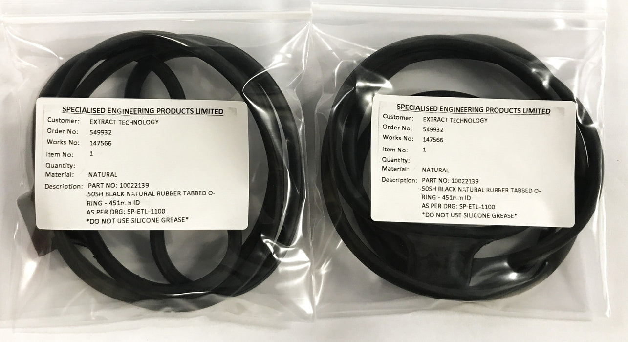 Specialized Engineering 451mm ID Rubber Gasket 10022139 [Lot of 2] NOS