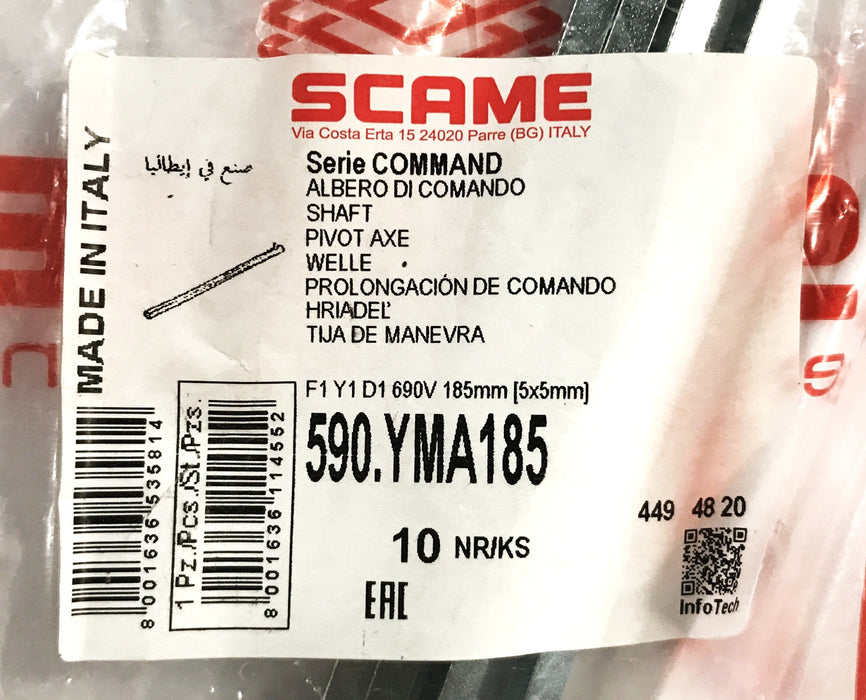 Scame Shafting Machine Part 590-YMA185 [Lot of 4] NOS