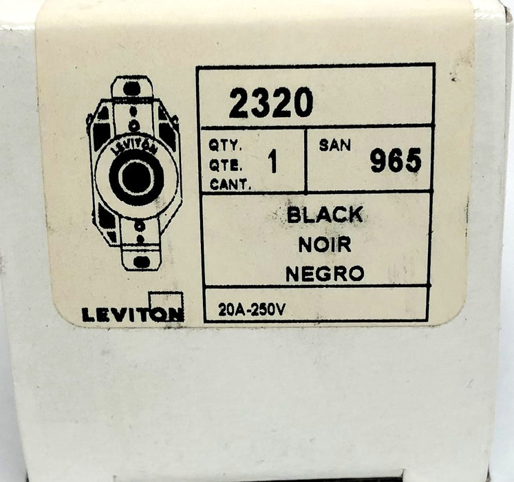 Leviton 20A-250V L6-20 Black Single Lock Device Receptacle 2320 [Lot of 5] NOS