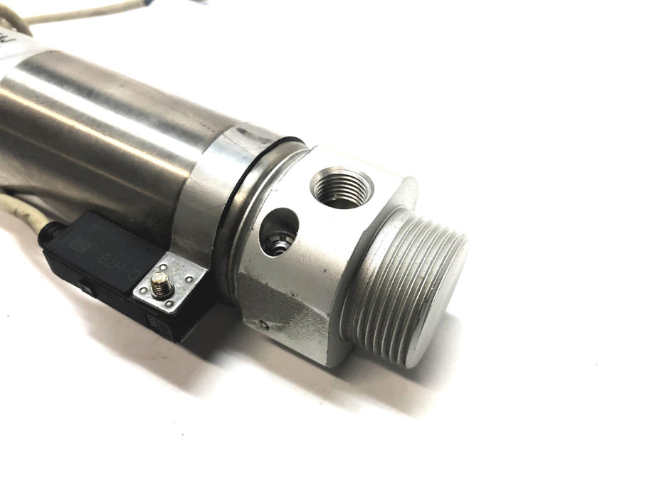 SMC Round Body Pneumatic Cylinder W/ Nylon Boot CDM2F32-125AJ USED