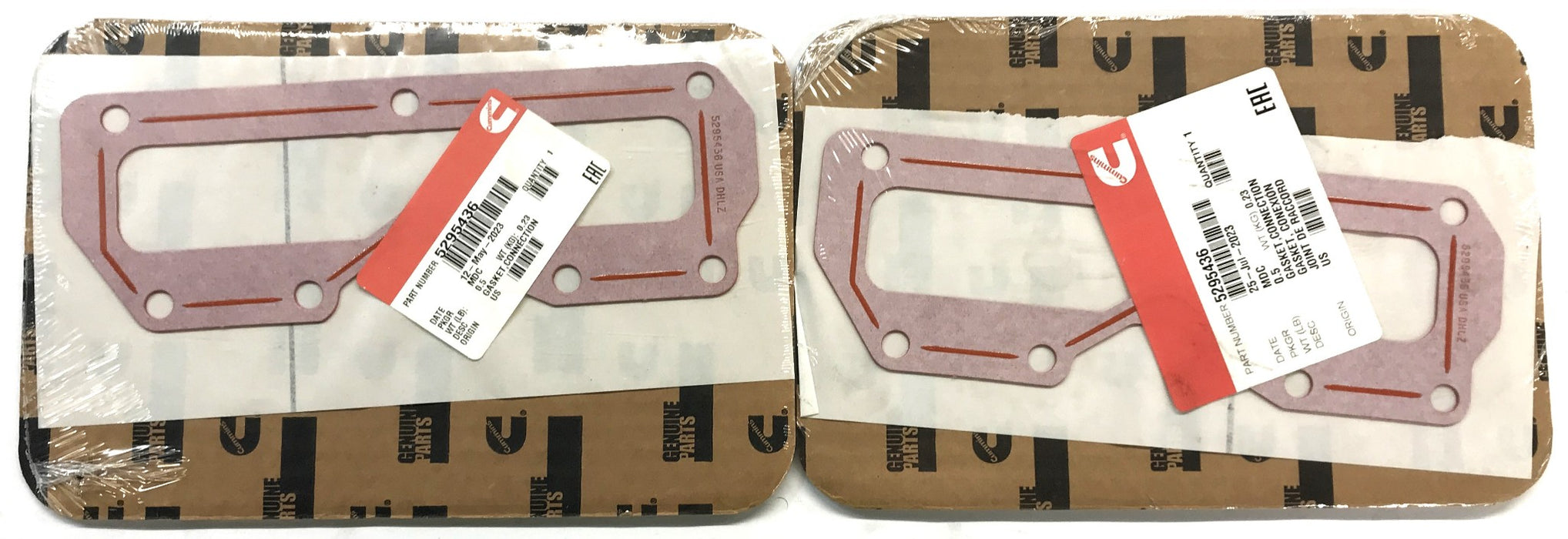 Cummins Connection Gasket 5295436 [Lot Of 2] NOS