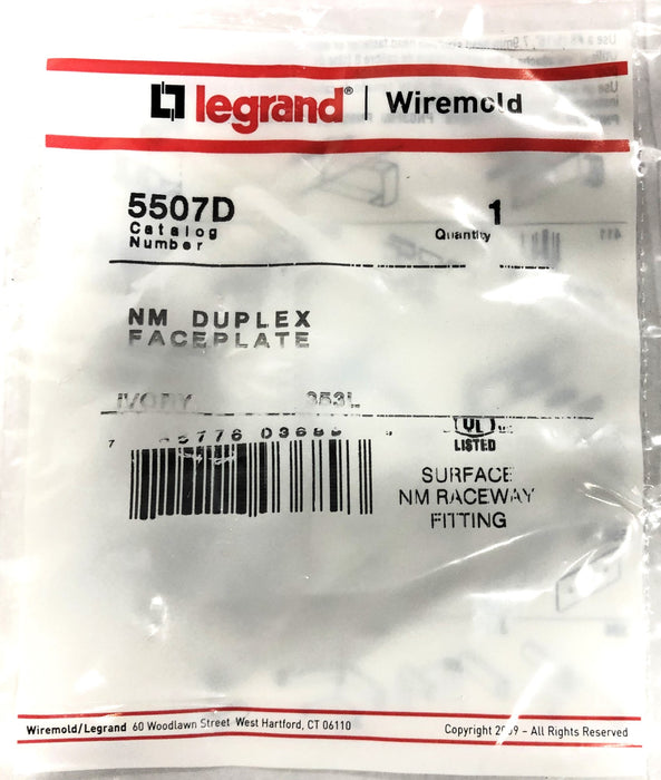 Legrand Wiremold Ivory NM Duplex Faceplate 5507D [Lot of 5] NOS