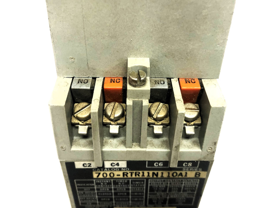 Allen-Bradley BUL. 700 Type RTR Solid State Timer Relay 700-RTR11N110A1 B NOS