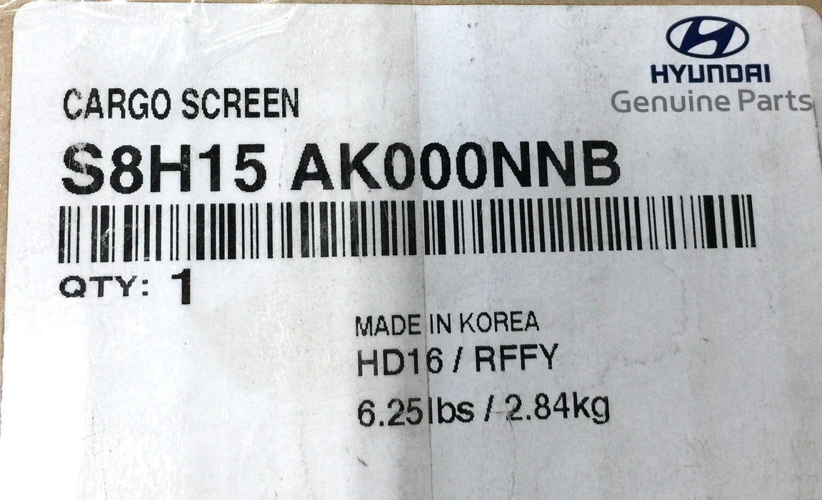 Hyundai Retractable Cargo Cover S8H15 AK000NNB NOS