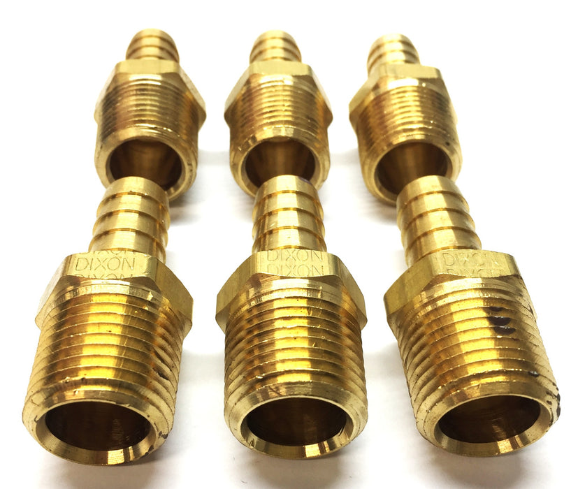 Dixon 3/4" Brass Male Threaded Barbed Hose Coupler [Lot of 6] NOS