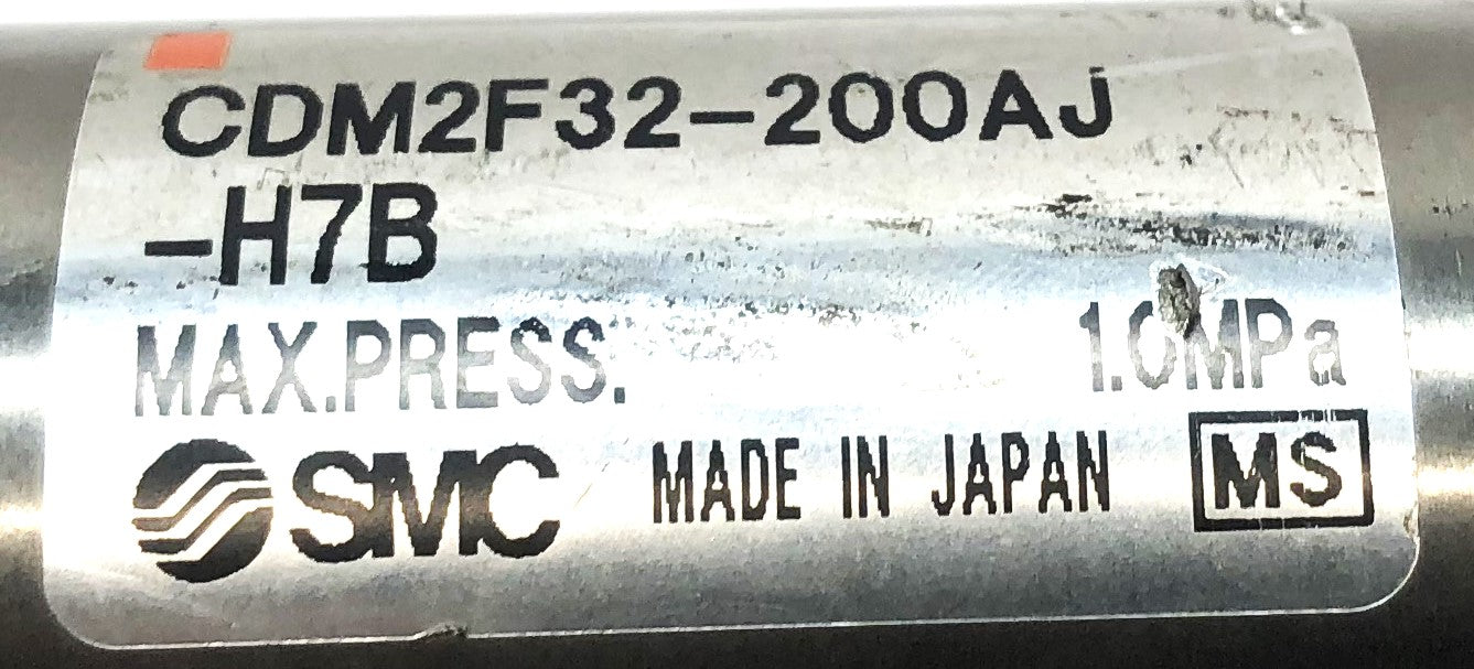 SMC Round Body Pneumatic Cylinder CDM2F32-200AJ-H7B USED