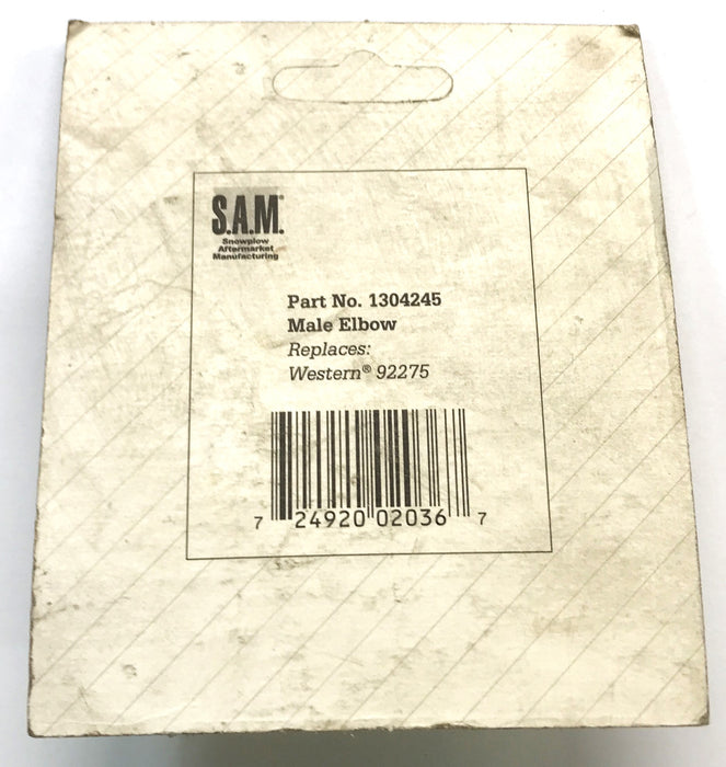 S.A.M. Male Elbow Fitting 1304245 [Lot Of 2] NOS