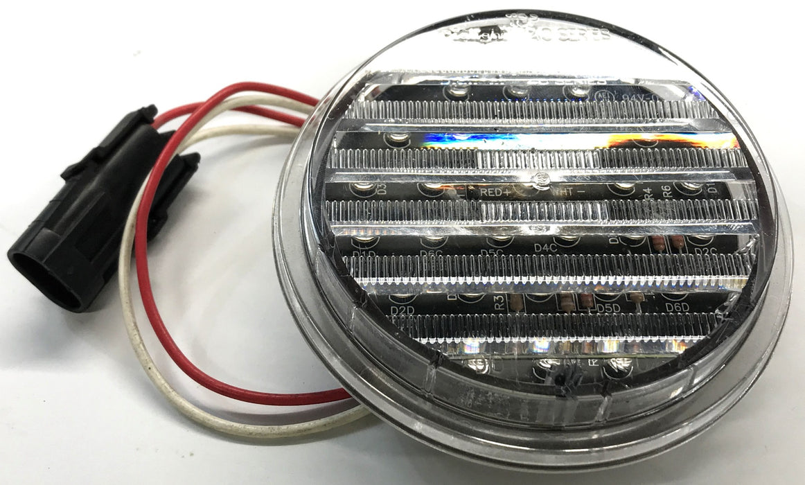 Dialight Clear Round White Back Up Light Assembly 46123CB NOS