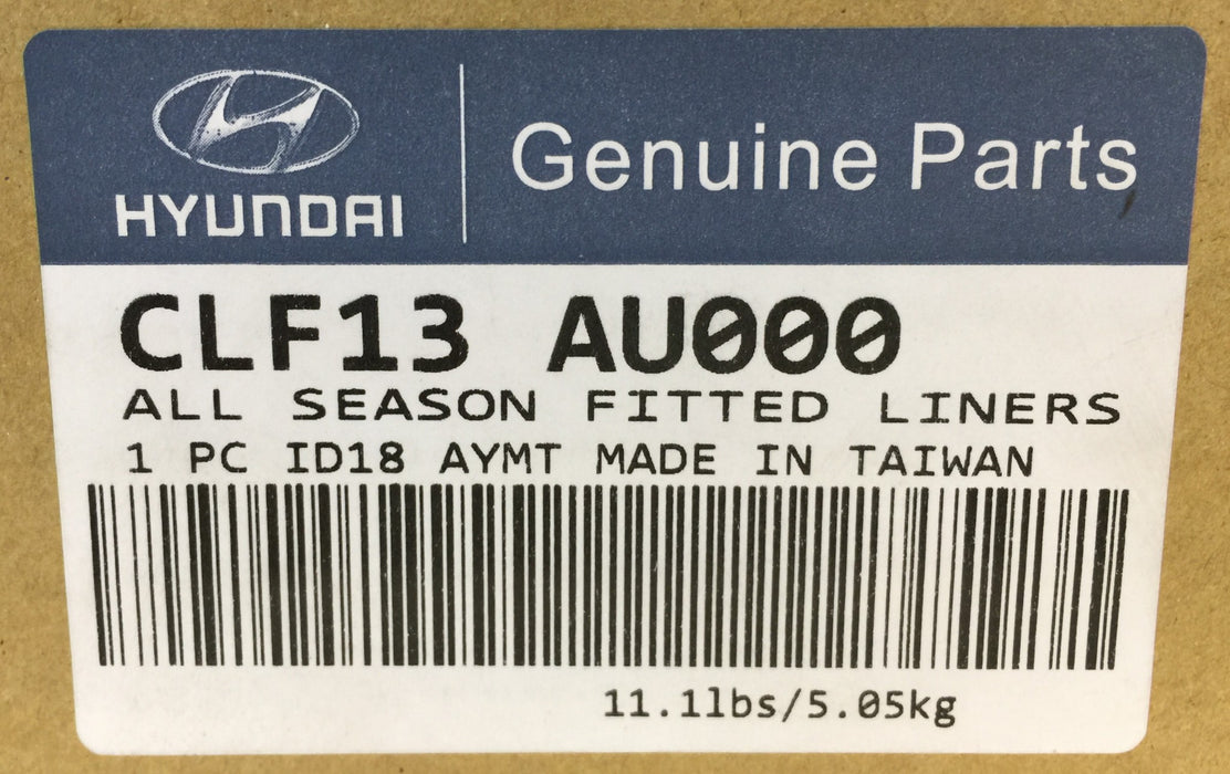 Hyundai All Season Fitted Liners CLF13 AU000 *OEM Sealed* NOS