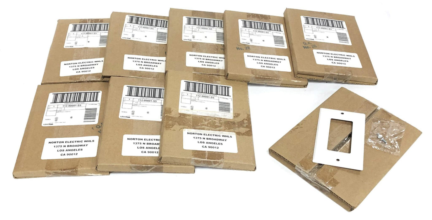 Leviton 1-Gang Painted Wallplate 112-90001-S5 [Lot of 9] NOS