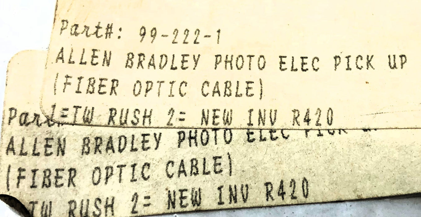 Allen Bradley Glass Fiber Optic Cable 99-222-1 NOS