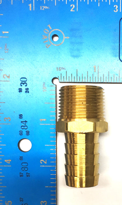 Dixon 1" Threaded Brass Male 3/4" Barbed Hose Coupler [Lot of 3] NOS