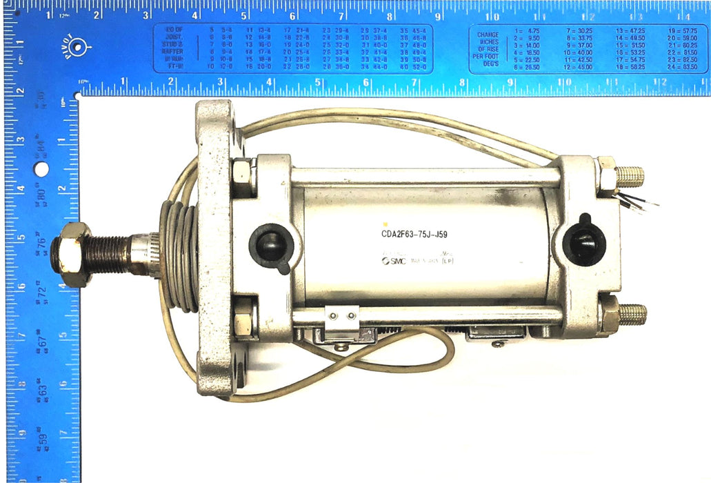SMC Tie Rod Pneumatic Cylinder CDA2F63-75J-J59 USED