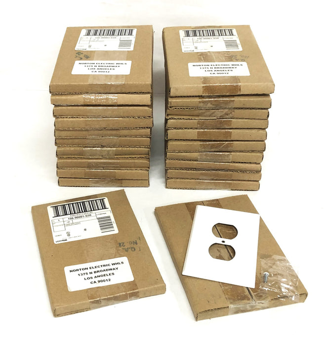 Leviton 1-Gang Oversized Painted Wallplate 106-90001-S50 [Lot of 22] NOS