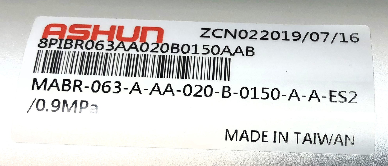 Ashun Pneumatic Cylinder MABR-063-A-AA-020-B-0150-A-A-ES2 NOS