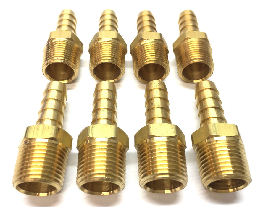 Dixon 5/8" Threaded Brass Male 3/8" Barbed Connector [Lot of 8] NOS