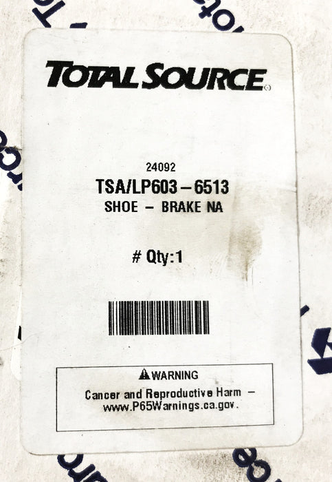 Total Source Forklift Brake Shoe Kit LP603-6513 NOS