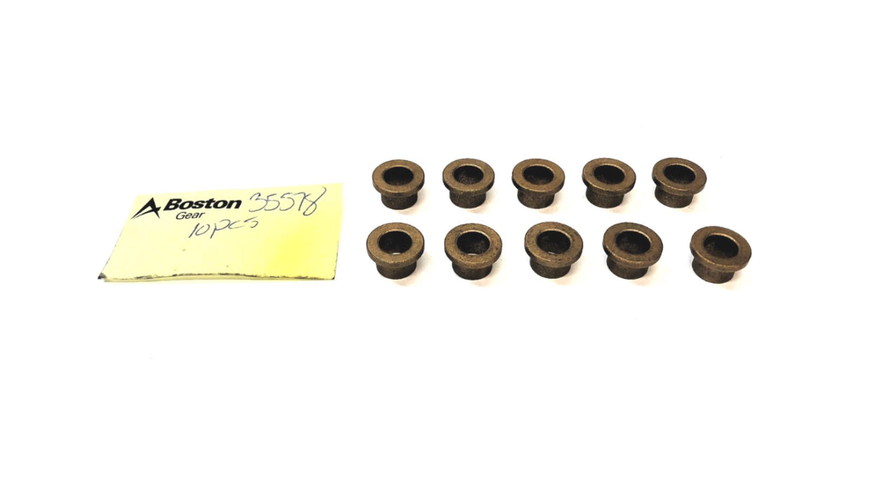 Boston Gear 1/2" ID x 5/8" OD Bronze Flanged Bushing 35578 [Lot of 10] NOS