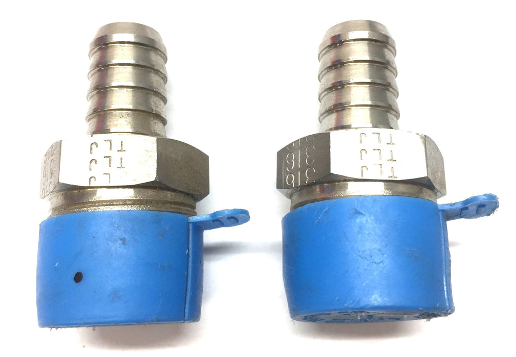 SSP 1"NPT x 1/2" Male Barbed Hose Connector SSP 316 [Lot of 2] NOS