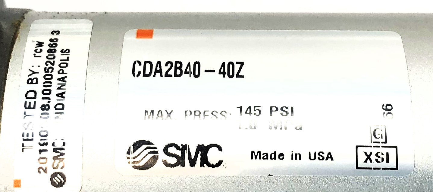 SMC Tie Rod Pneumatic Cylinder CDA2B40-40Z NOS