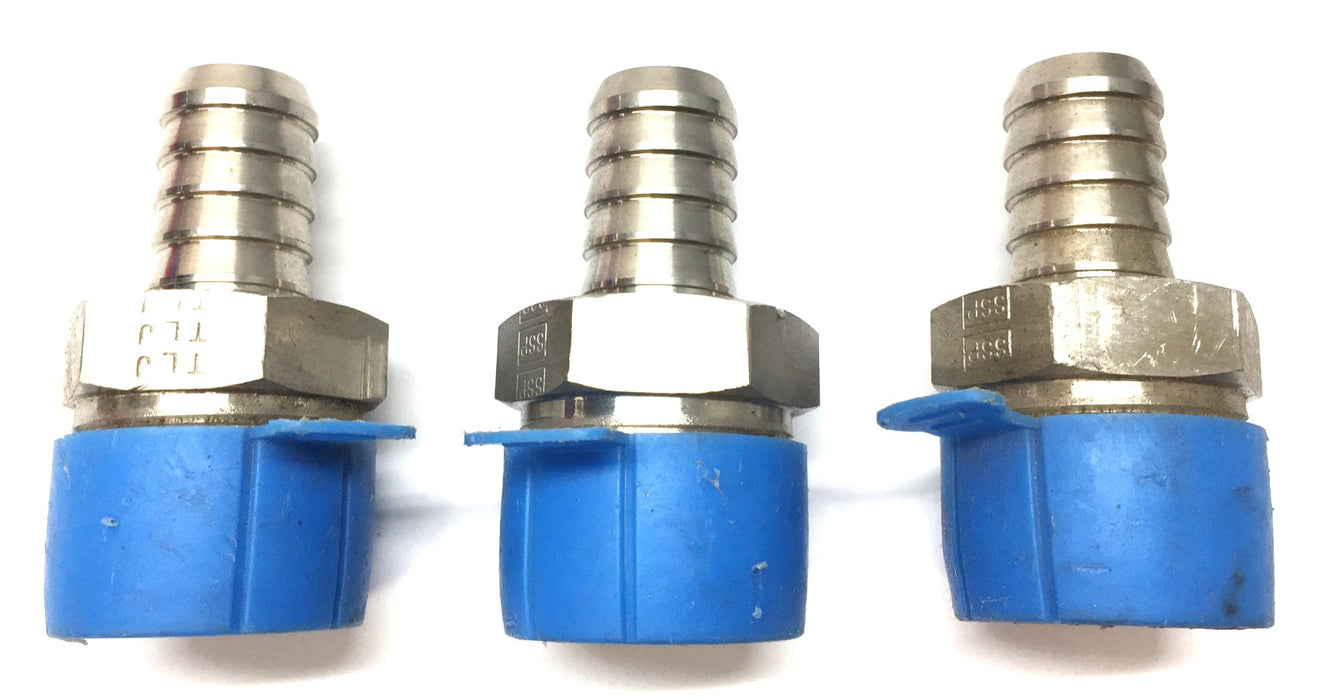 SSP 1"NPT x 1/2" Male Barbed Hose Connector SSP 316 [Lot of 3] NOS