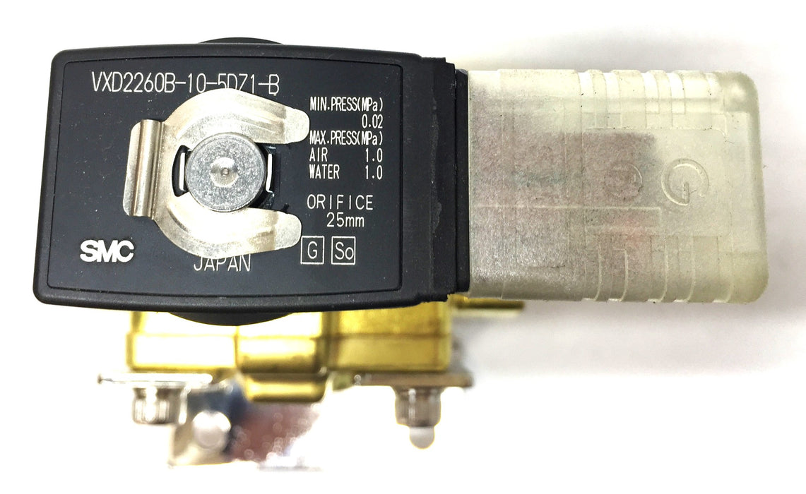 SMC 2-Way Media Valve VXD2260B-10-5DZ1-B NOS