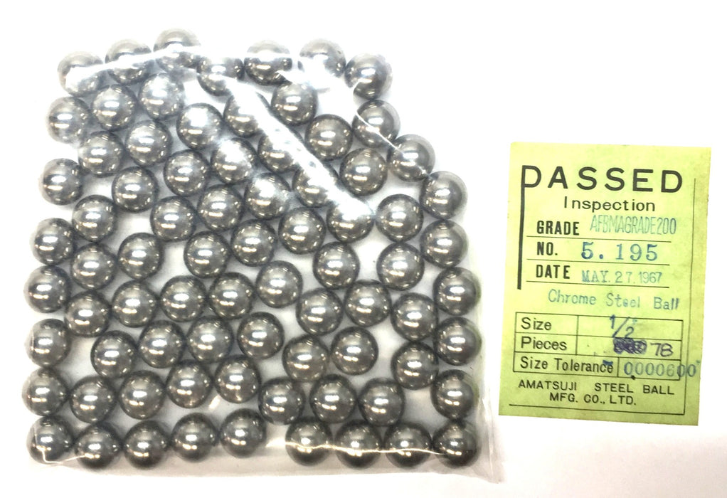 ARS 1/2" Chrome Steel Bearing Grade 200 [Lot of 78] NOS