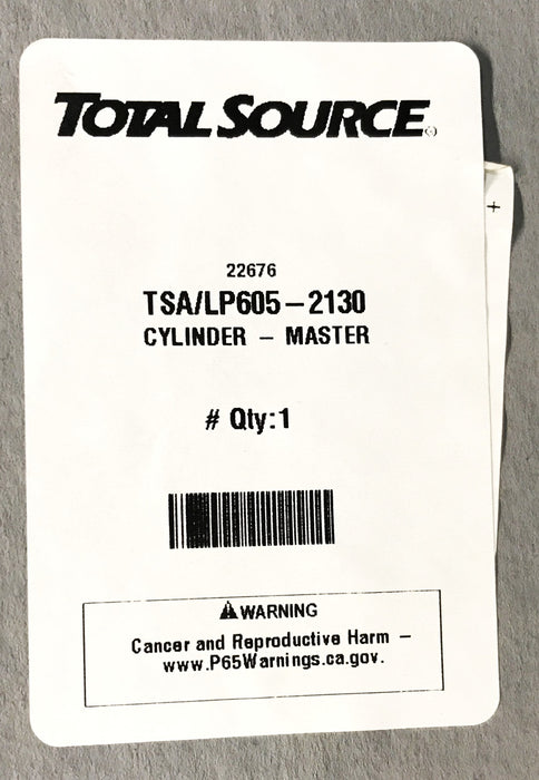 Total Source Forklift Master Brake Cylinder LP605-2130 NOS
