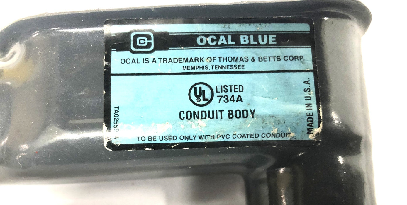 Thomas & Betts OCAL Blue 734A 4 CU IN Conduit Body TA02559 A USED