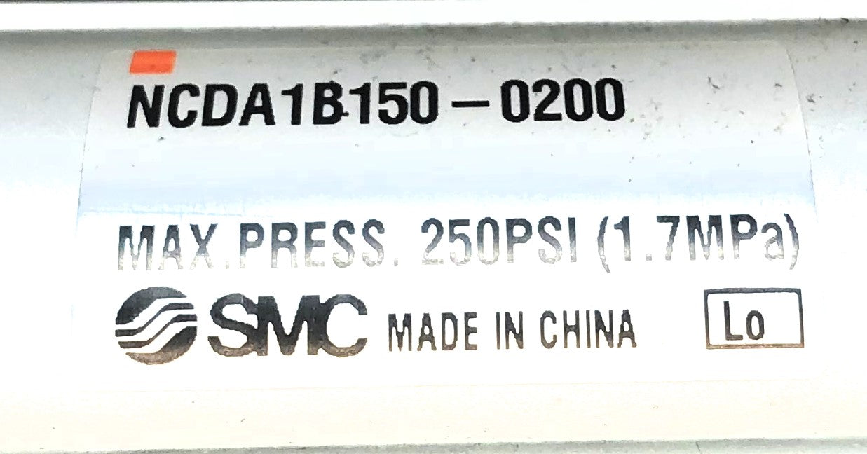 SMC 250PSI Max Press Compact Pneumatic Cylinder NCDA1B150-0200 NOS