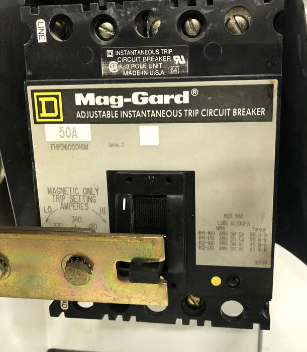 Square D 40AMP 480VAC 3PH MCC Bucket FHP3605016M (K-142,171) USED