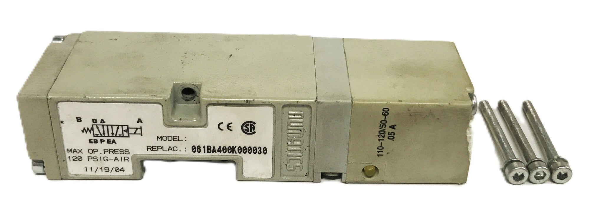 Numatics Solenoid Valve 061BA400K000030 USED