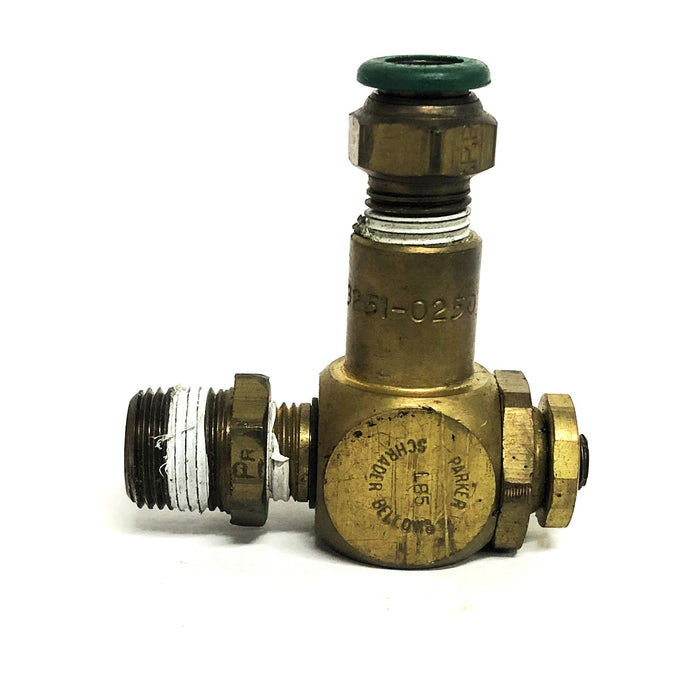 Parker Schrader Bellows LB5 Flow Control With Brass Fitting 3251-0250 USED