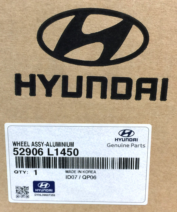 Hyundai Aluminum Wheel Assembly 52906 L1450 (52906L1450) *OEM Sealed* NOS