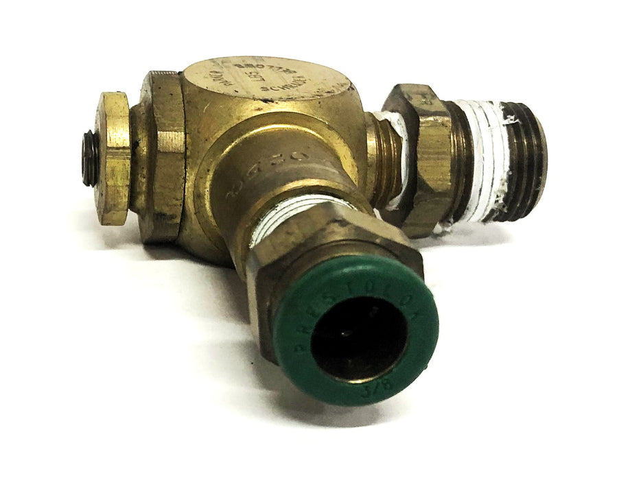 Parker Schrader Bellows LB5 Flow Control With Brass Fitting 3251-0250 USED