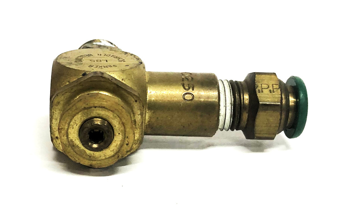 Parker Schrader Bellows LB5 Flow Control With Brass Fitting 3251-0250 USED