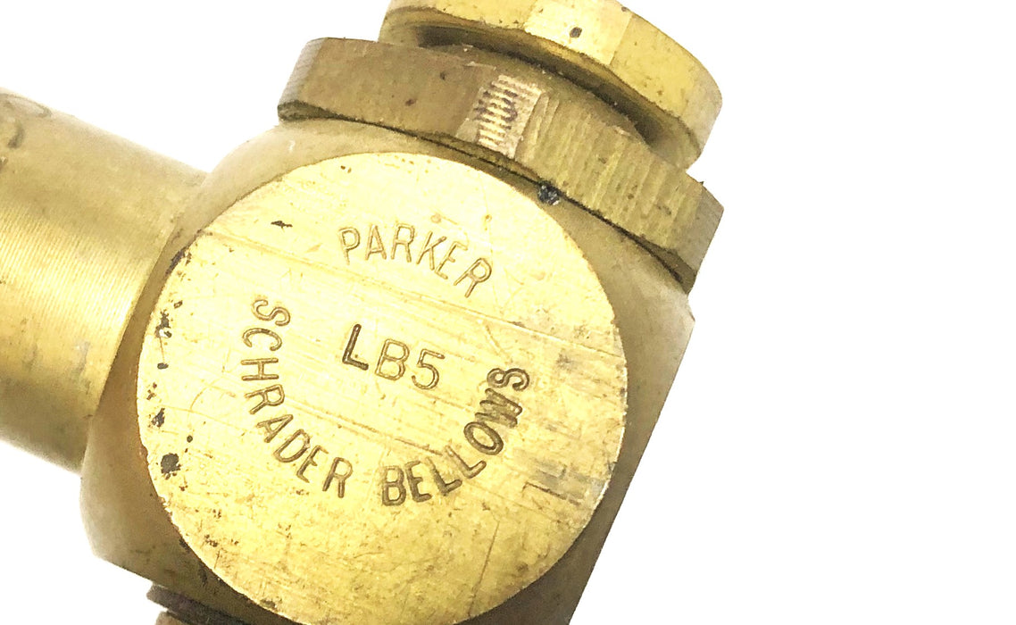 Parker Schrader Bellows LB5 Flow Control With Brass Fitting 3251-0250 USED