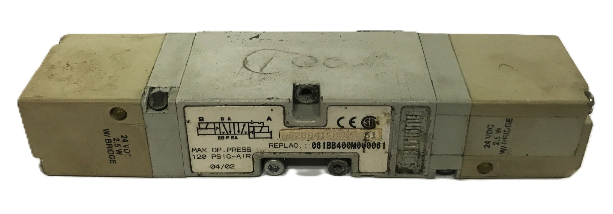 Numatics Solenoid Valve 061BB400M000061 (Missing Screw) USED