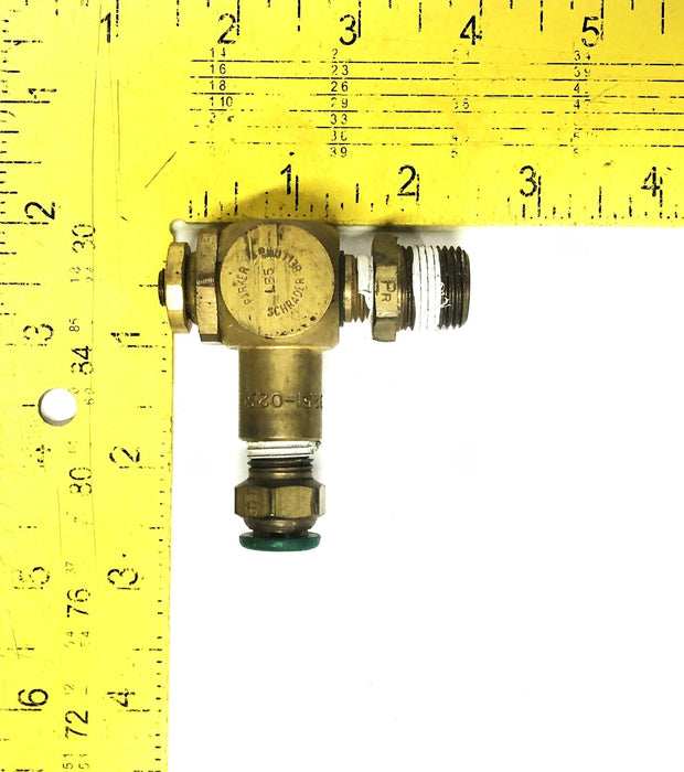 Parker Schrader Bellows LB5 Flow Control With Brass Fitting 3251-0250 USED