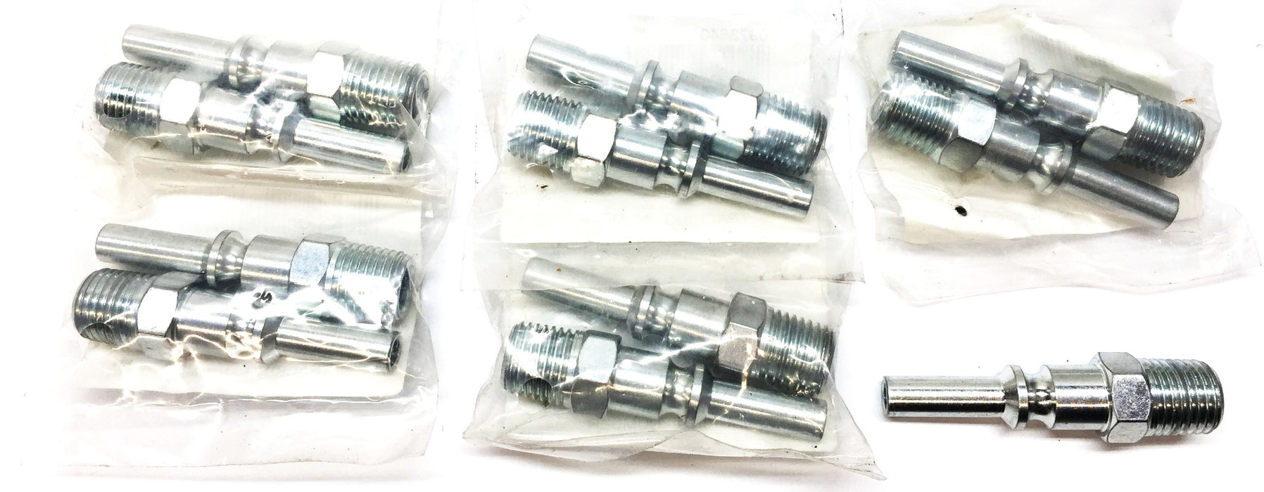 Unbranded 1/4" x 1/4" x 1/4" MNPT Coupler Plug 0973640 [Lot of 11] NOS