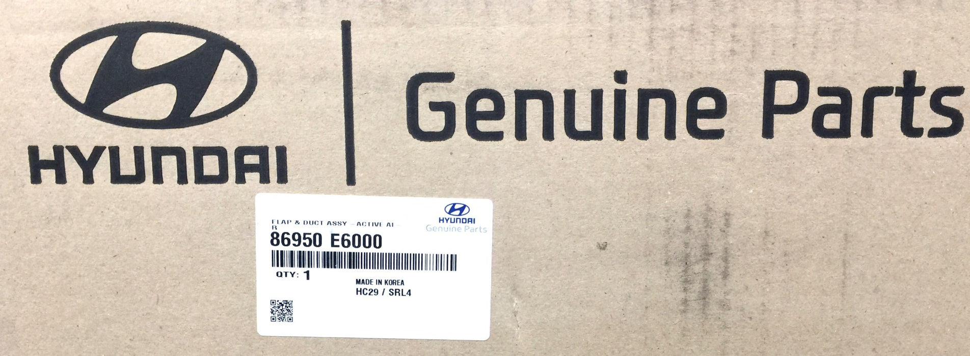 Hyundai Active Air Flap and Duct Assembly 86950 E6000 *OEM Sealed* NOS
