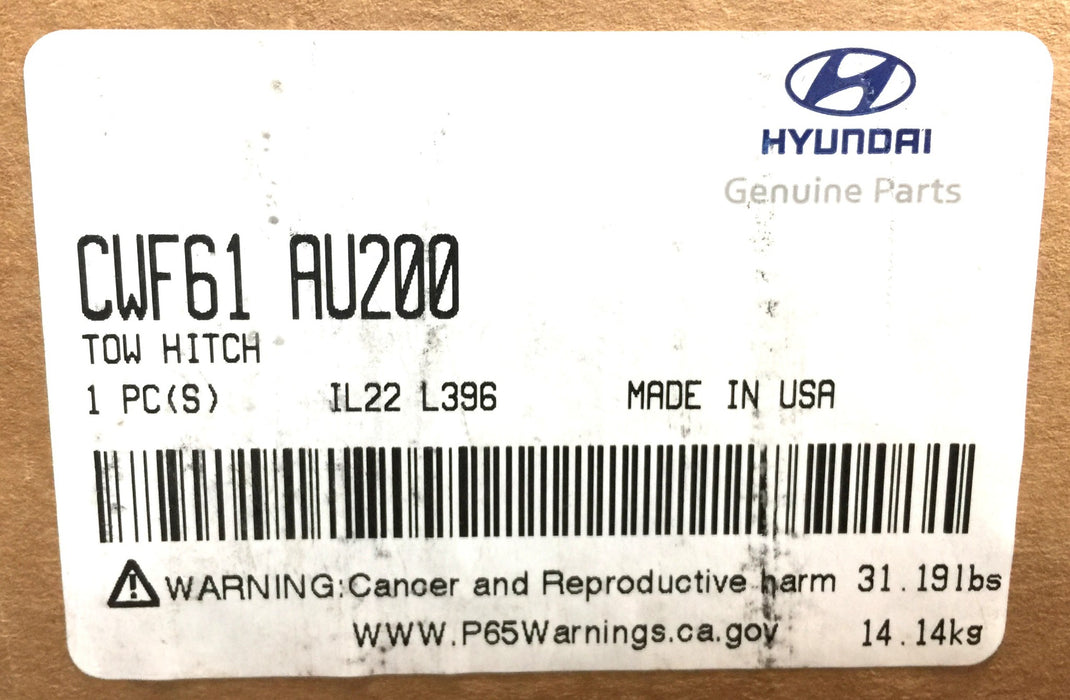 Hyundai Tow Hitch CWF61 AU200 (CWF61AU200) *OEM Sealed* NOS