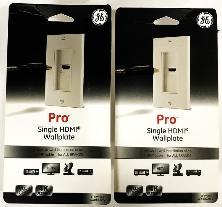 Jasco Pro Single HDMI Wall Plate 35291 [Lot of 2] NOS