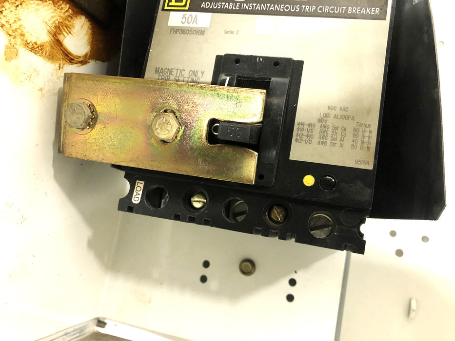 Square D 40AMP 480VAC 3PH MCC Bucket FHP3605016M (K-142,171) USED