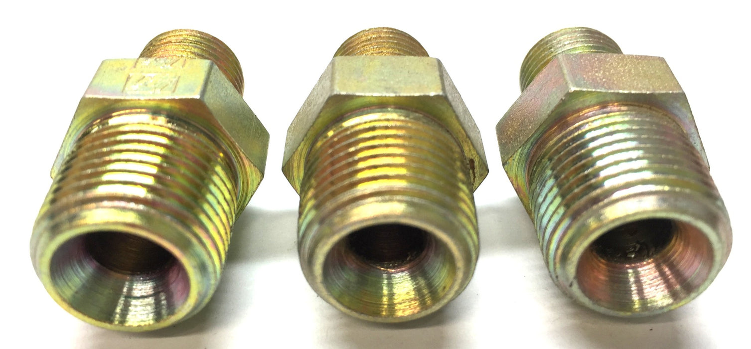Motion Industries 5/8"x1/2" Hose Adapter 028-F68304 (5404-06-04) [Lot of 3] NOS