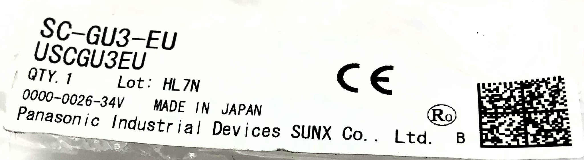 Panasonic Fiber Optic Sensor SC-GU3-EU NOS