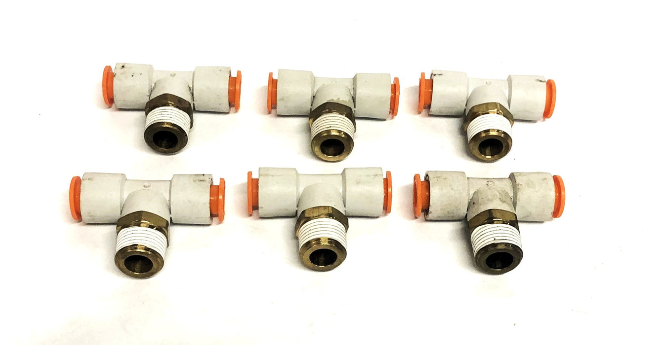 SMC Push Connect Union Tee Coupling 3/8 Inch [Lot of 6] NOS