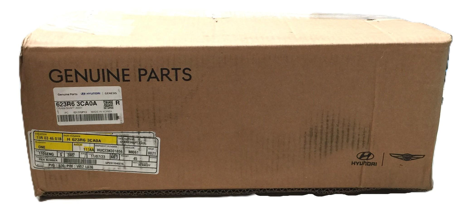 Hyundai Genesis Crankshaft Assembly 623R6 3CA0A (623R6 3CA0A) NOS