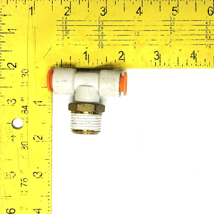 SMC 1.75 Metric Pitch Push Connect Union Tee Coupling 3/8 Inch [Lot of 5] NOS